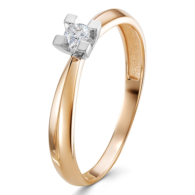 Кольцо, золото, бриллиант, 3960-110